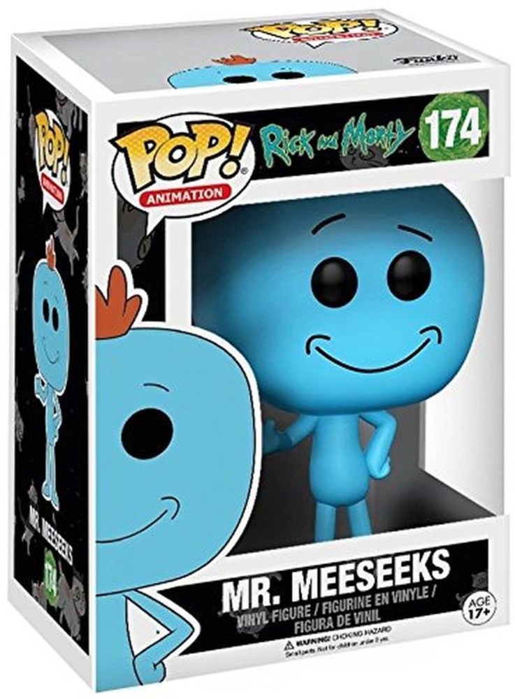 Funko Animation: Rick and Morty Mr. Meeseeks Vinyl Figure (Bundled with BOX  PROTECTOR CASE) - Animation: Rick and Morty Mr. Meeseeks Vinyl Figure  (Bundled with BOX PROTECTOR CASE) . Buy Mr. Meeseeks