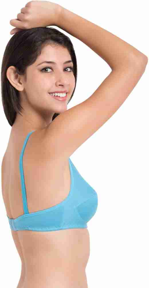 SOUMINIE by Belle Lingeries Soft Fit Cotton Non-Padded Dailywear Women Full  Coverage Bra - Buy Turquoise Blue SOUMINIE by Belle Lingeries Soft Fit  Cotton Non-Padded Dailywear Women Full Coverage Bra Online at