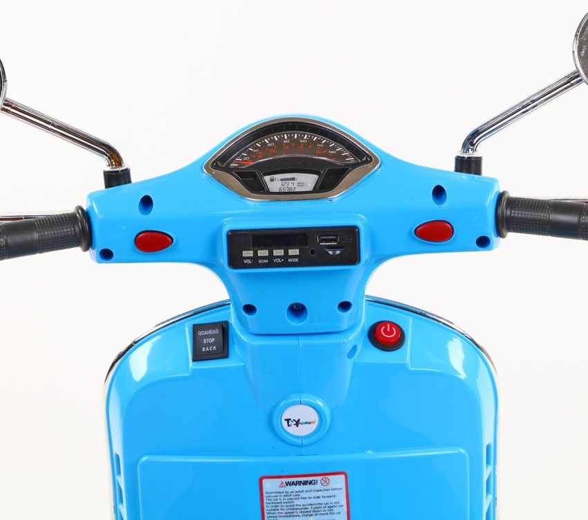 Toy House Vespa Rechargeable Battery Operated Ride on scooter for