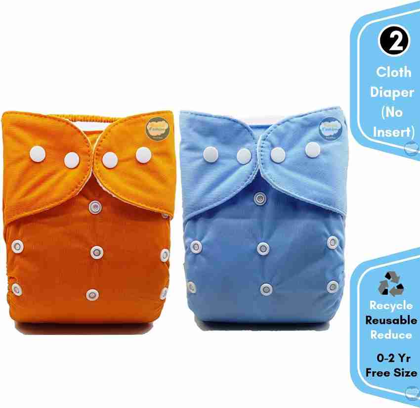 BACHA FASHION Baby Cloth Diaper Set of 2 Blue Orange No Insert Buy Baby Care Products in India Flipkart