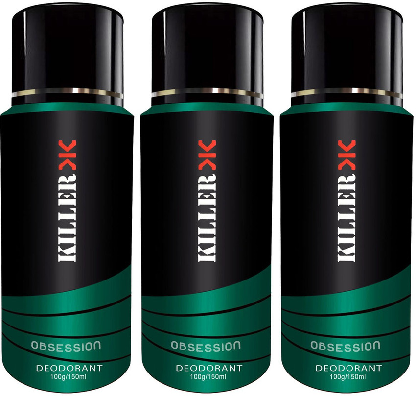 KILLER Obsession Obession and Obsession Deodorant 150ML Each