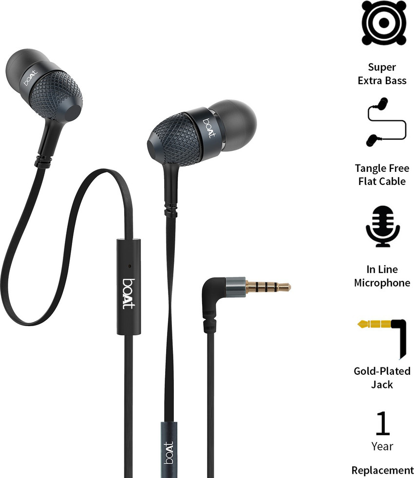 boAt BassHeads 225 With Carrying Case Wired Headset Price in India