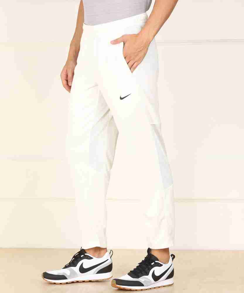 White nike hot sale track pants