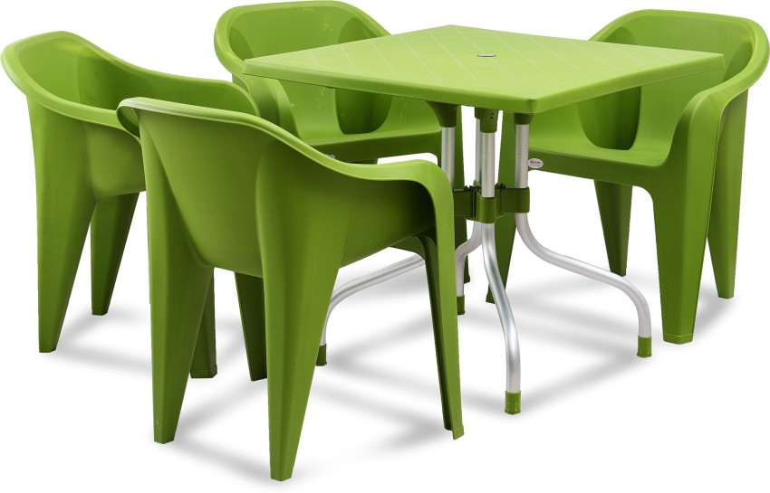 Plastic table and outlet chairs