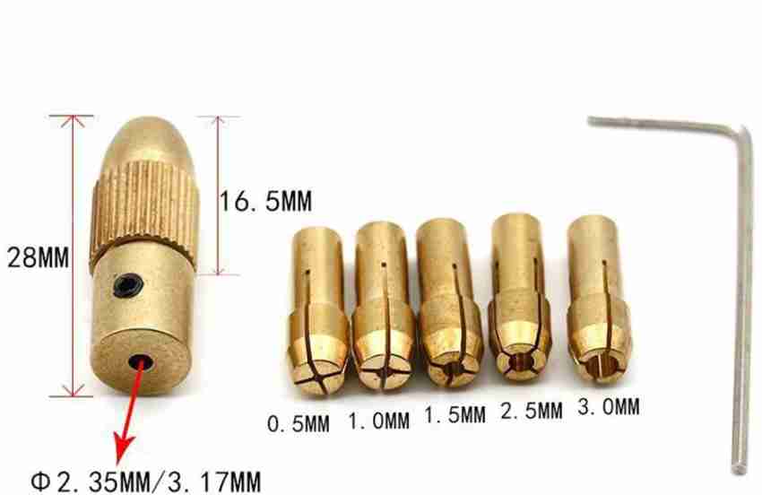 RIVER FOX 7pcs 0.5 - 3mm metal drill chuck collet bits Keyless