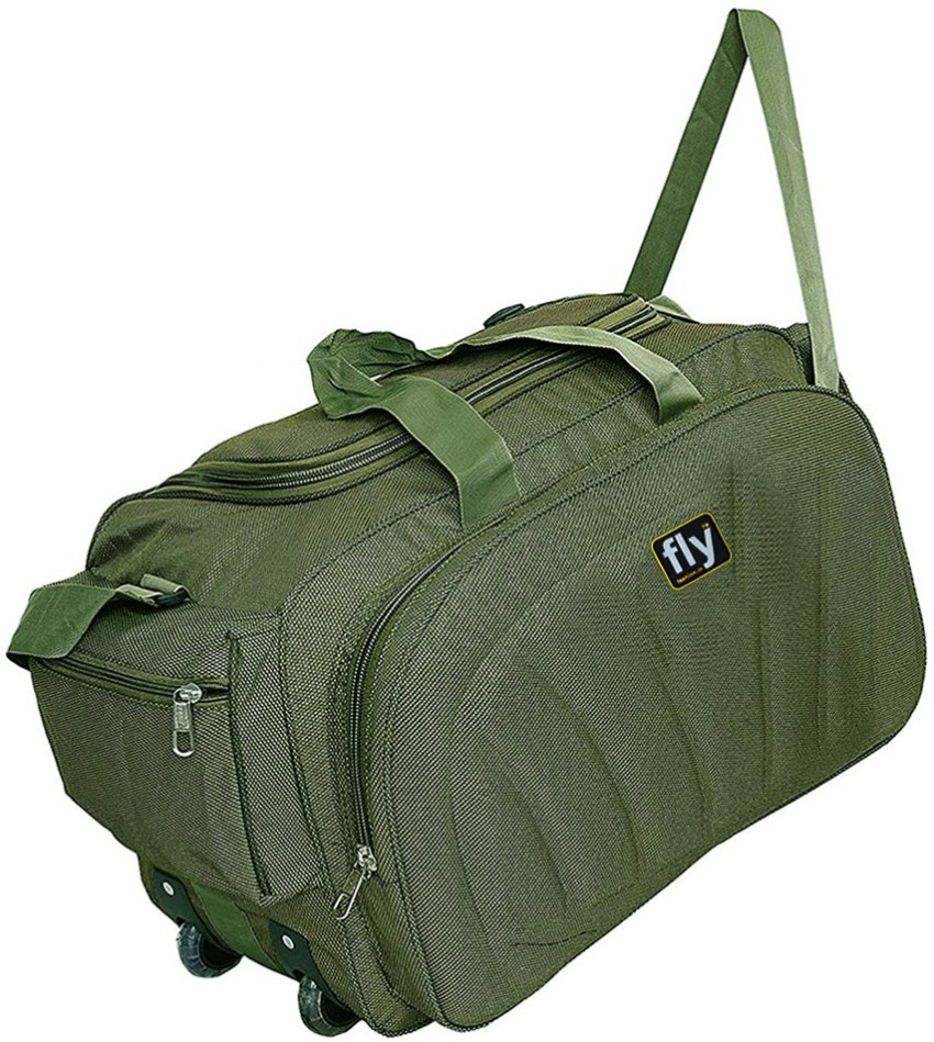 Fly Fashion (Expandable) Travel bags Duffle bags With Wheels Luggage bags  Trolley Air Bags Duffel With Wheels (Strolley) Green - Price in India