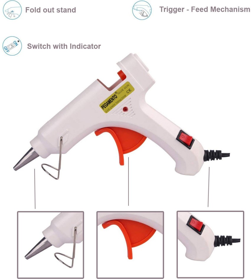 PEGAMENTO 20 Watt Pink Color Glue Gun with 10 Glue Sticks High Temperature  Corded Glue Gun Price in India - Buy PEGAMENTO 20 Watt Pink Color Glue Gun  with 10 Glue Sticks High Temperature Corded Glue Gun online at