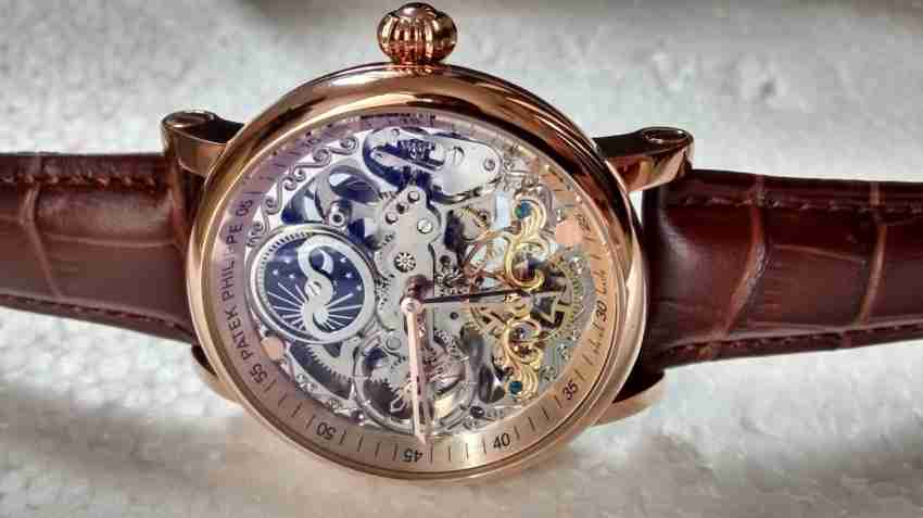 Patek Philippe Skeleton Automatic Leather Strap Skeleton Automatic