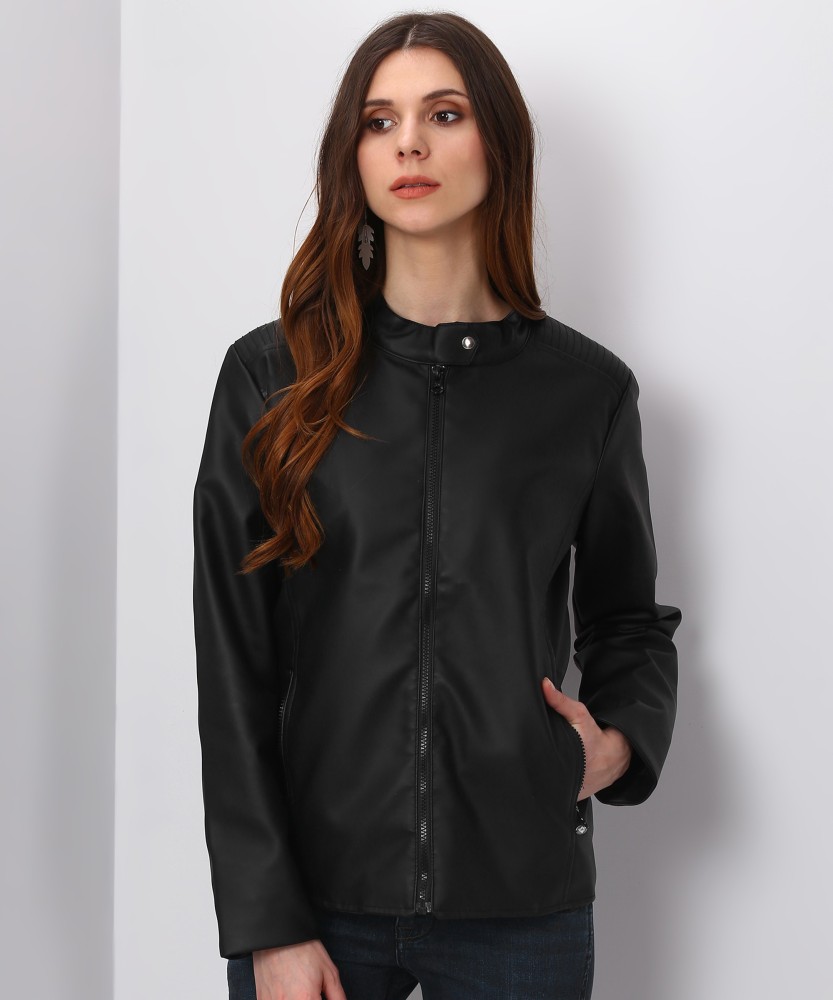 Flipkart ladies leather on sale jacket