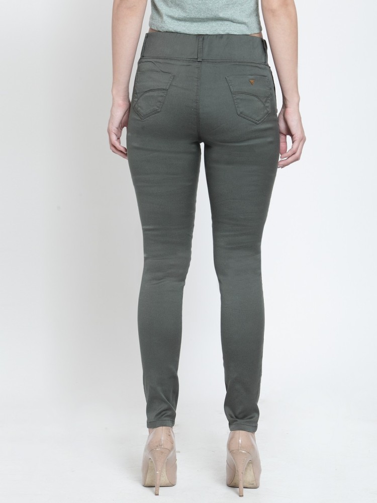 Army green sale jeggings womens