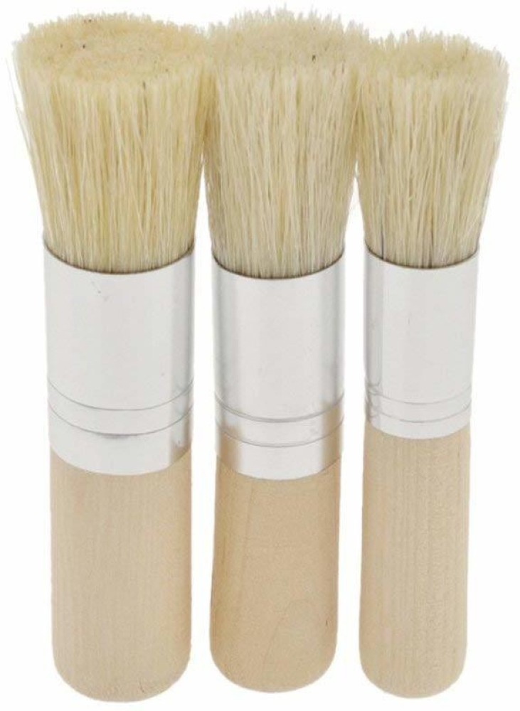 Mont Marte 3 pcs Stencil Brushes Set, Pure Natural