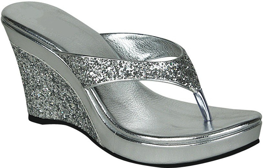 Flip flop wedge silver new arrivals