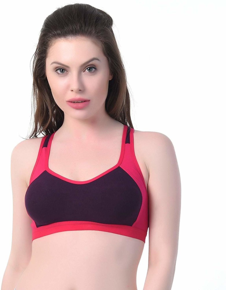 Dermeida by Actovis® ® Cotton Mix Sports Bra with Full Coverage Wire Free  Women Sports Lightly Padded Bra - Buy Dermeida by Actovis® ® Cotton Mix Sports  Bra with Full Coverage Wire