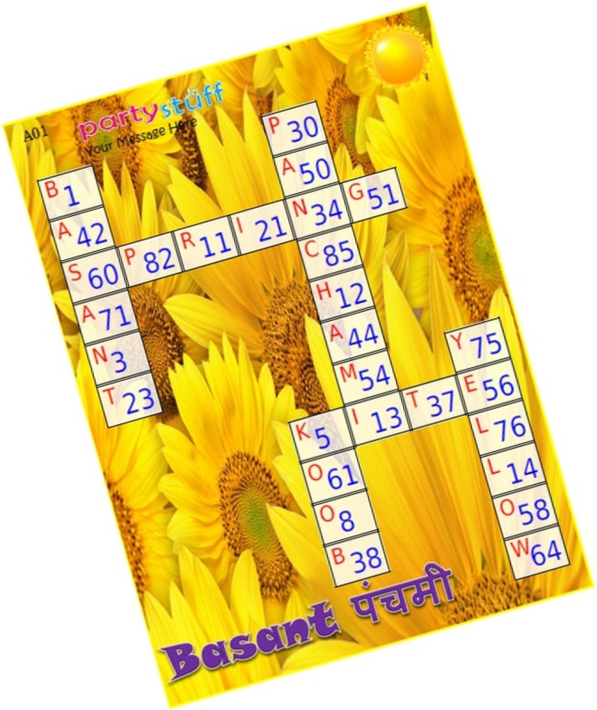 PartyStuff Basant Panchami Theme Tambola Housie Tickets - Basant ...