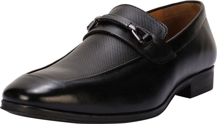 Louis philippe black formal shoes online