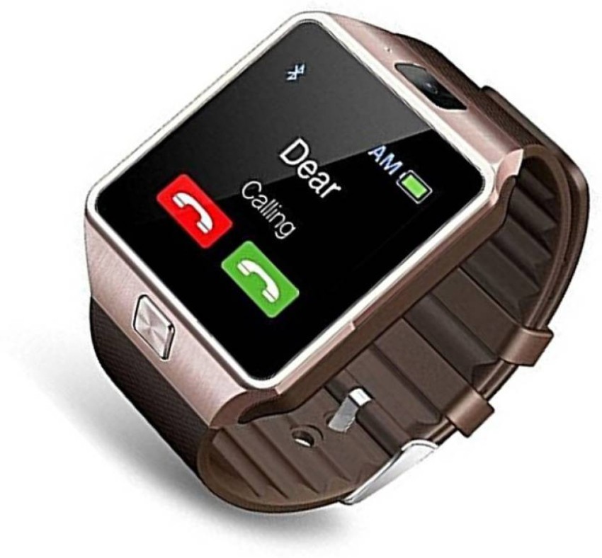 Rock DZ09 Golden 4G calling Android Smartwatch Price in India