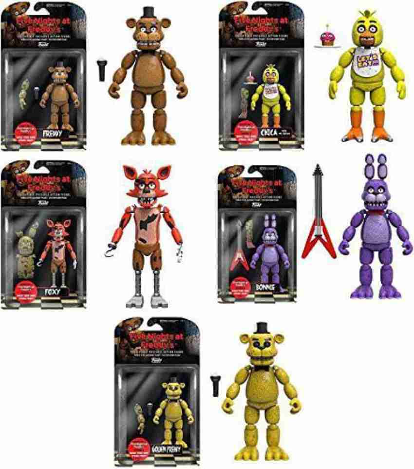 4 Bonecos Fnaf Foxy, Golden, Animatronic, Chica Five Nights - funcko -  Colecionáveis - Magazine Luiza