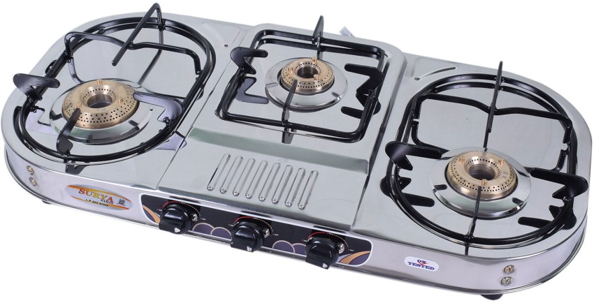 Surya lite gas outlet stove 3 burner price