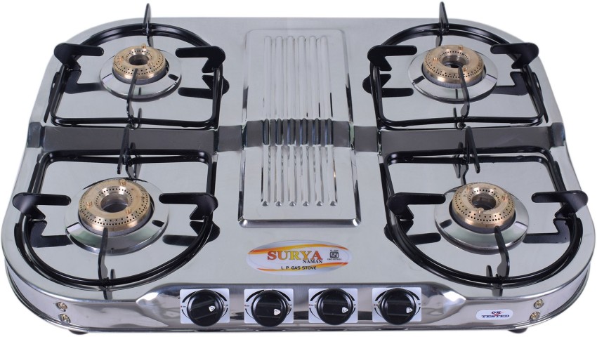 Surya gas stove 4 store burner stainless steel