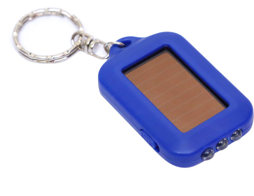 Classic Mini Portable Solar Powered 3 LED Keyring Torch Solar