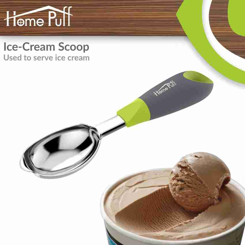 7 Inch Ice Cream Scoop - Professional Metal Ice Cream Scooper - Easy to Hold