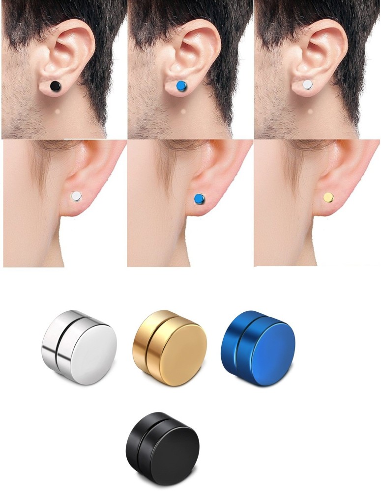 Strong Magnet Magnetic Ear Stud Set Non Piercing Earrings Fake Earrings Gif  GX | eBay