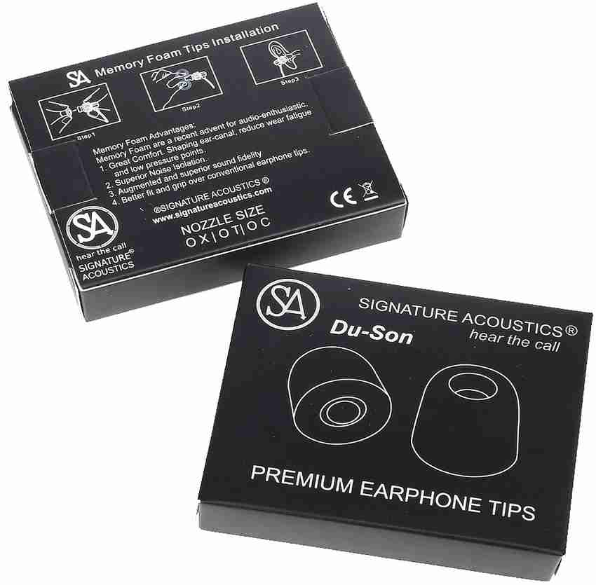 Signature Acoustics SA T400 4.9mm Memory Foam Eartips 6 Pairs with