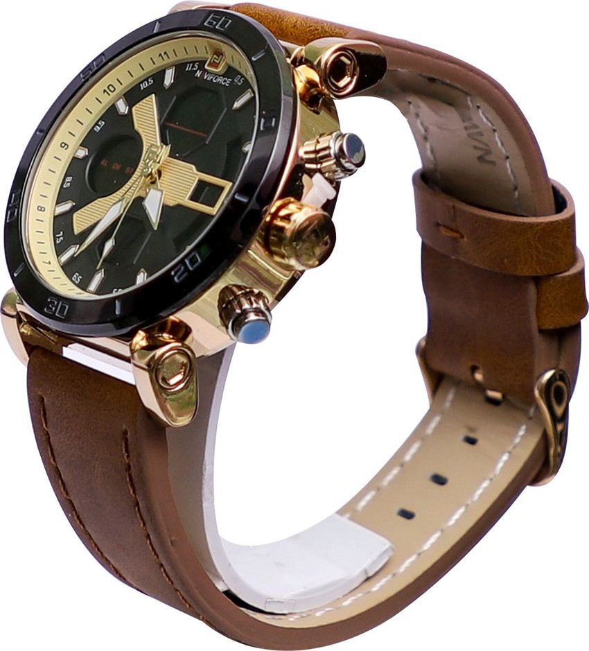 NAVIFORCE Original Men Analog Digital Quartz LED Chronograph Leather Military Sport Duel Display Waterproof Male Wrist Watches Analog Digital Watch For Men Buy NAVIFORCE Original Men Analog Digital Qu...