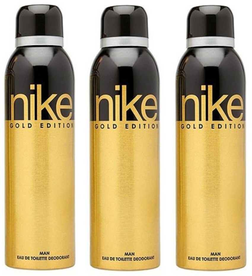 golondrina calificación En Vivo NIKE Gold Man Deo 200ml Each (Pack of 3) Deodorant Spray - For Men - Price  in India, Buy NIKE Gold Man Deo 200ml Each (Pack of 3) Deodorant Spray - For