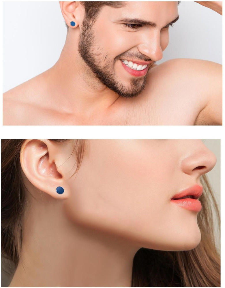 Mens blue earrings hotsell