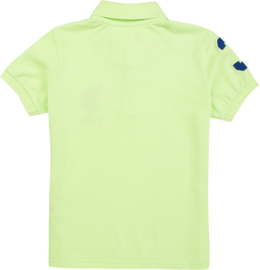 U.S. POLO ASSN. Boys Solid Cotton Blend T Shirt - Polo Neck