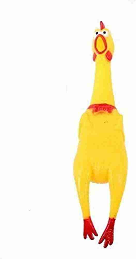 Yellow rubber best sale chicken dog toy