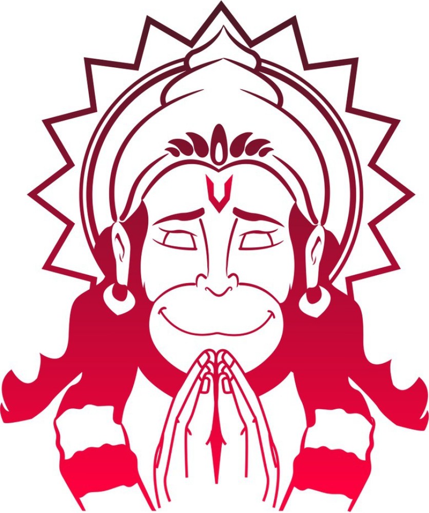 Simple Drawing of Lord Hanuman | Lord Hanuman Full Figure Drawing |  Bajarang bali Drawing - YouTube