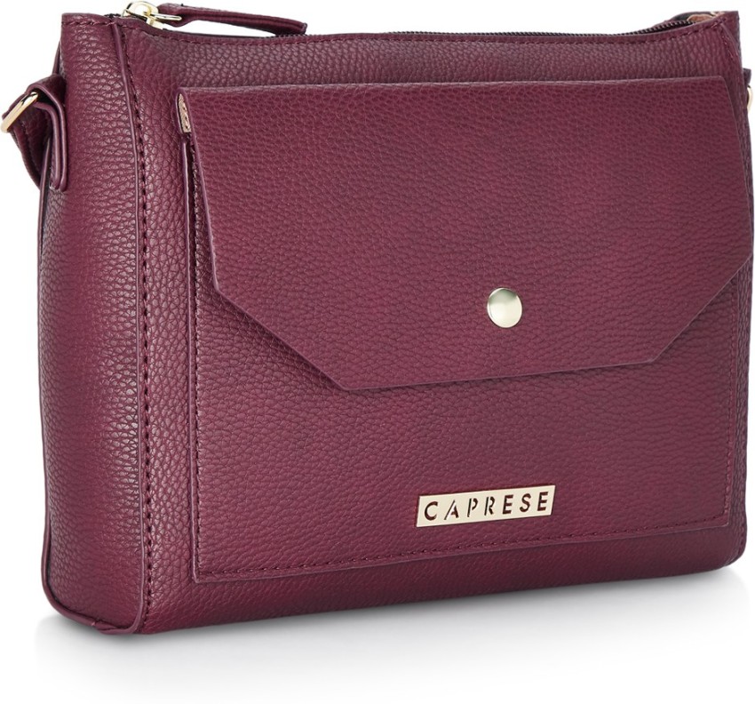 Caprese Maroon Sling Bag Glenn Sling Medium E Plum Plum Price