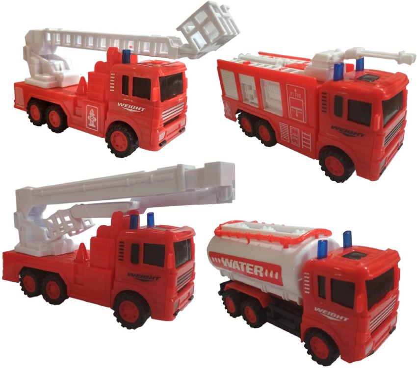 HALO NATION Fire Brigade Automobile Vehicle Kit Toy Set of 4 Fireman Fire  Fighter Trucks Pull Back Vehicles - Fire Brigade Automobile Vehicle Kit Toy  Set of 4 Fireman Fire Fighter Trucks