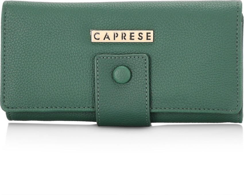 Caprese Women Green Artificial Leather Wallet Emerald Price in