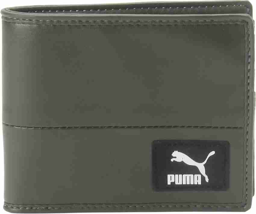 PUMA Men Casual Green Genuine Leather Wallet Forest Night Price in India Flipkart