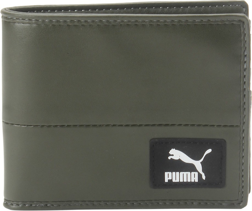 PUMA Men Casual Green Genuine Leather Wallet