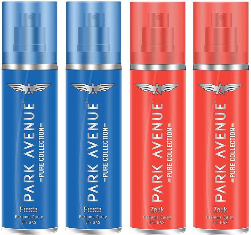 PARK AVENUE Zouk and Fiesta Pure Collection 135ml x 4 Perfume Body