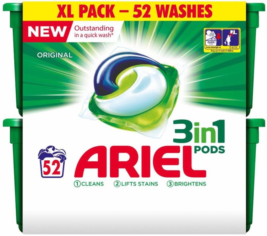 Ariel Pods 3 En 1 Color 40 Lavados Verde