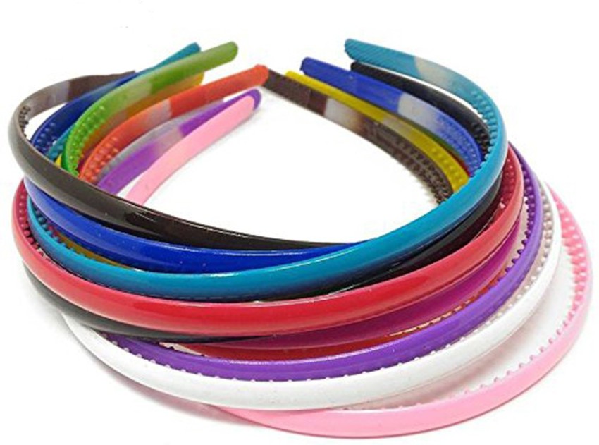 FOK Set Of 12 Multi Color Plastic Hair Bands (8 mm) Hair Band Price in  India - Buy FOK Set Of 12 Multi Color Plastic Hair Bands (8 mm) Hair Band  online at Flipkart.com