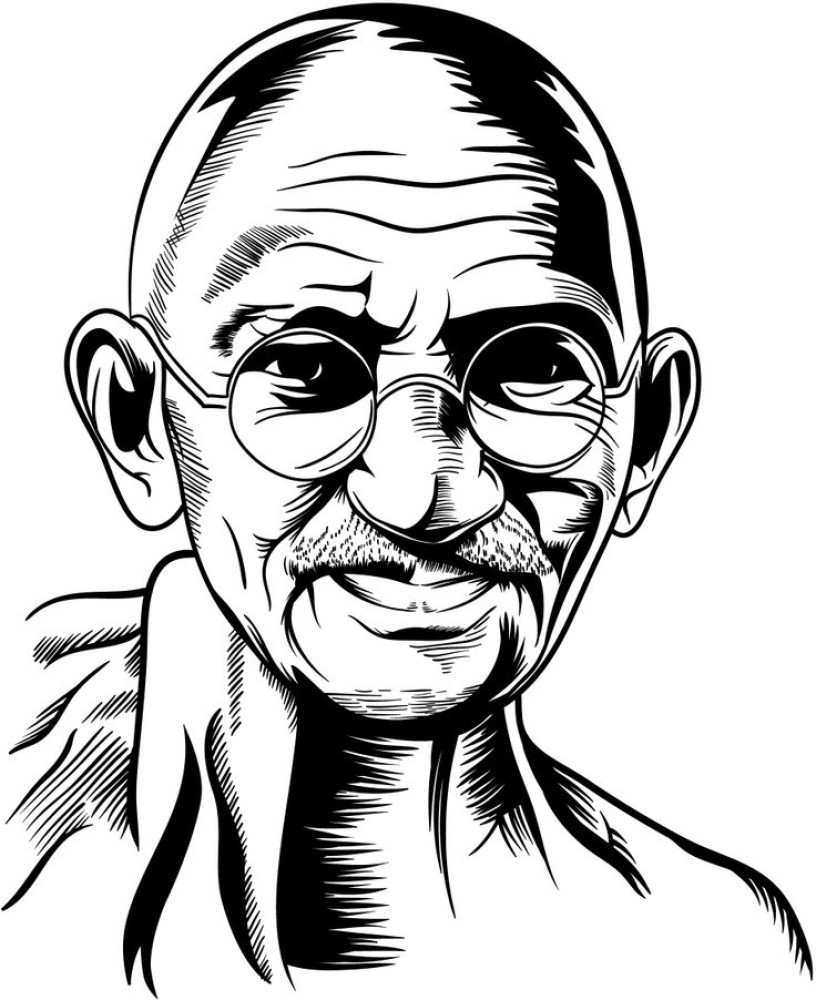 A sketch of Gandhiji  explorerBros