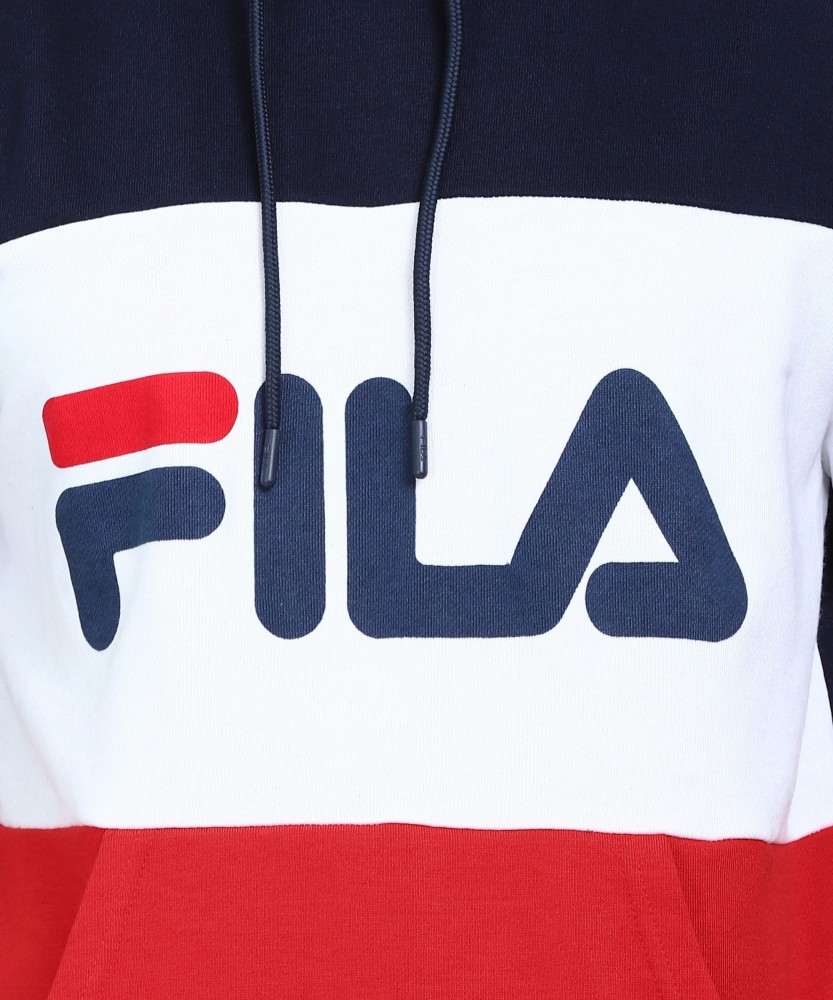 Fila striped shop hoodie