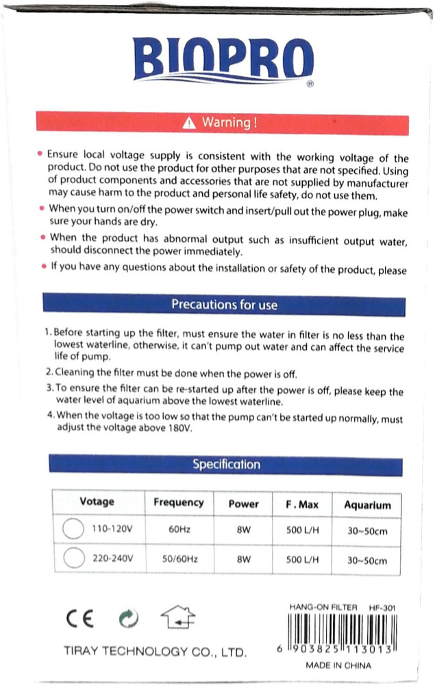 Biopro store canister filter