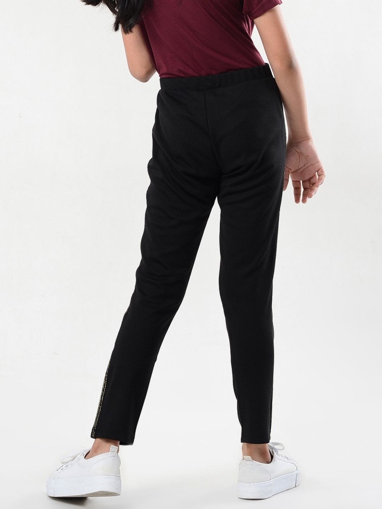 Natilene Regular Fit Girls Black Trousers - Buy Natilene Regular