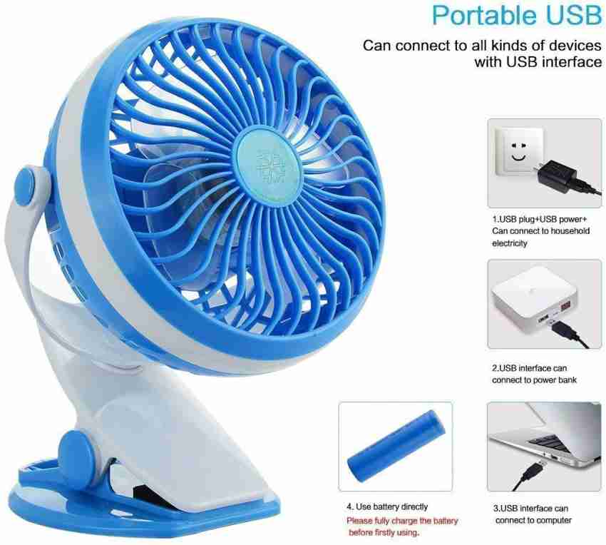 Portable USB Fan with LED light Cooler mini Fans Handy clip Small Desk  Desktop USB Cooling Fan 2 Speed Adjustable 