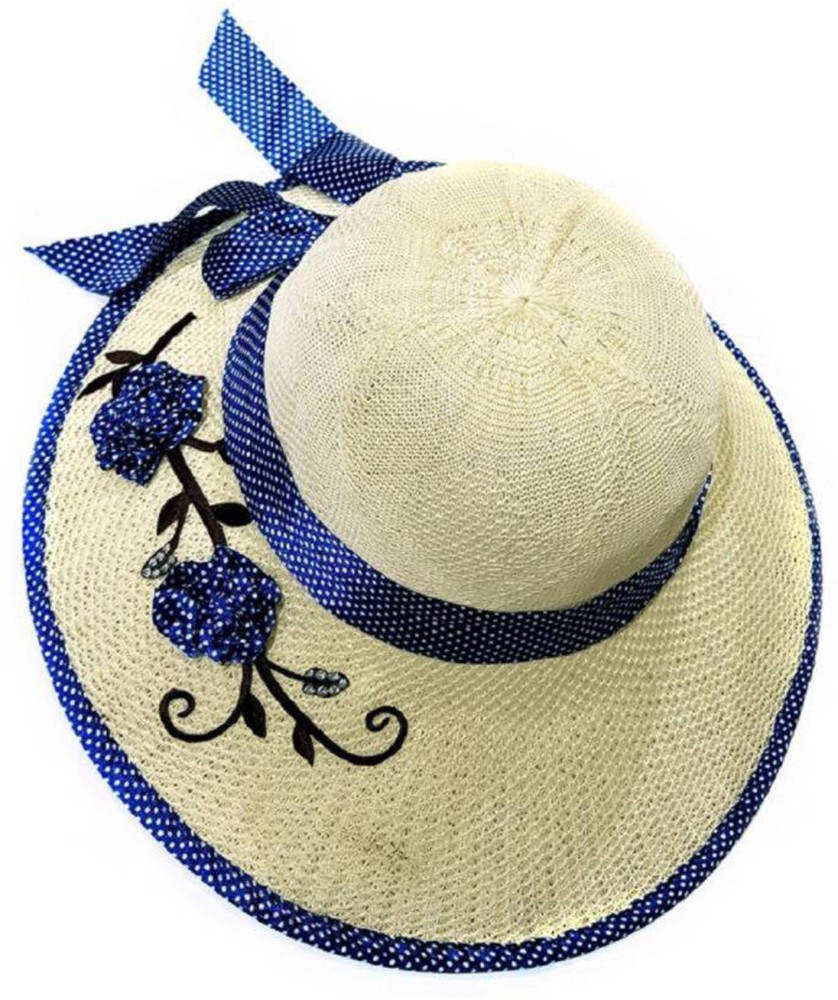 glan Round Women Hats for Beach, Sun Hats Summer Beach Cap Anti-UV