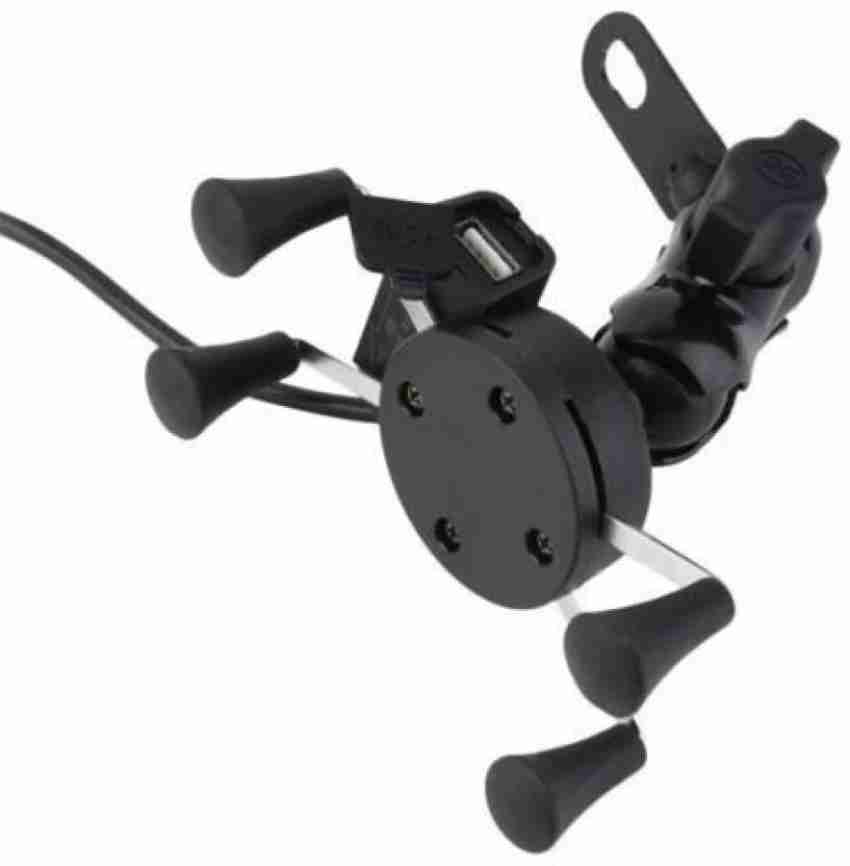 TRP Traders X-Grip Mobile Phone Holder with USB Charger Bike Mobile Holder  Price in India - Buy TRP Traders X-Grip Mobile Phone Holder with USB  Charger Bike Mobile Holder online at