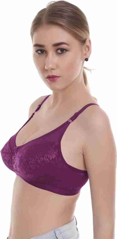 Alishan Women's Net Floral Non Padded Full Coverage Bra – Online Shopping  site in India