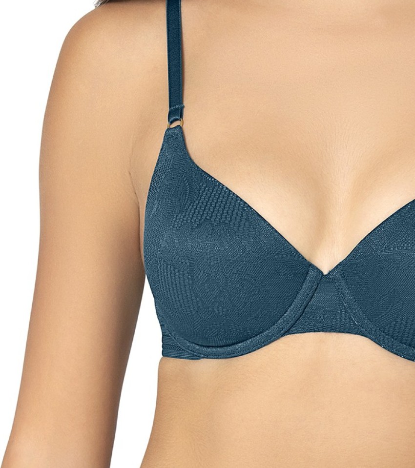 Buy Invisi Lace Full Cover T-Shirt Bra, Moss Green Color Bra